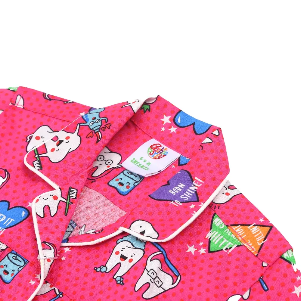 Infant Girls Woven Night Sweet Tooth - Pink