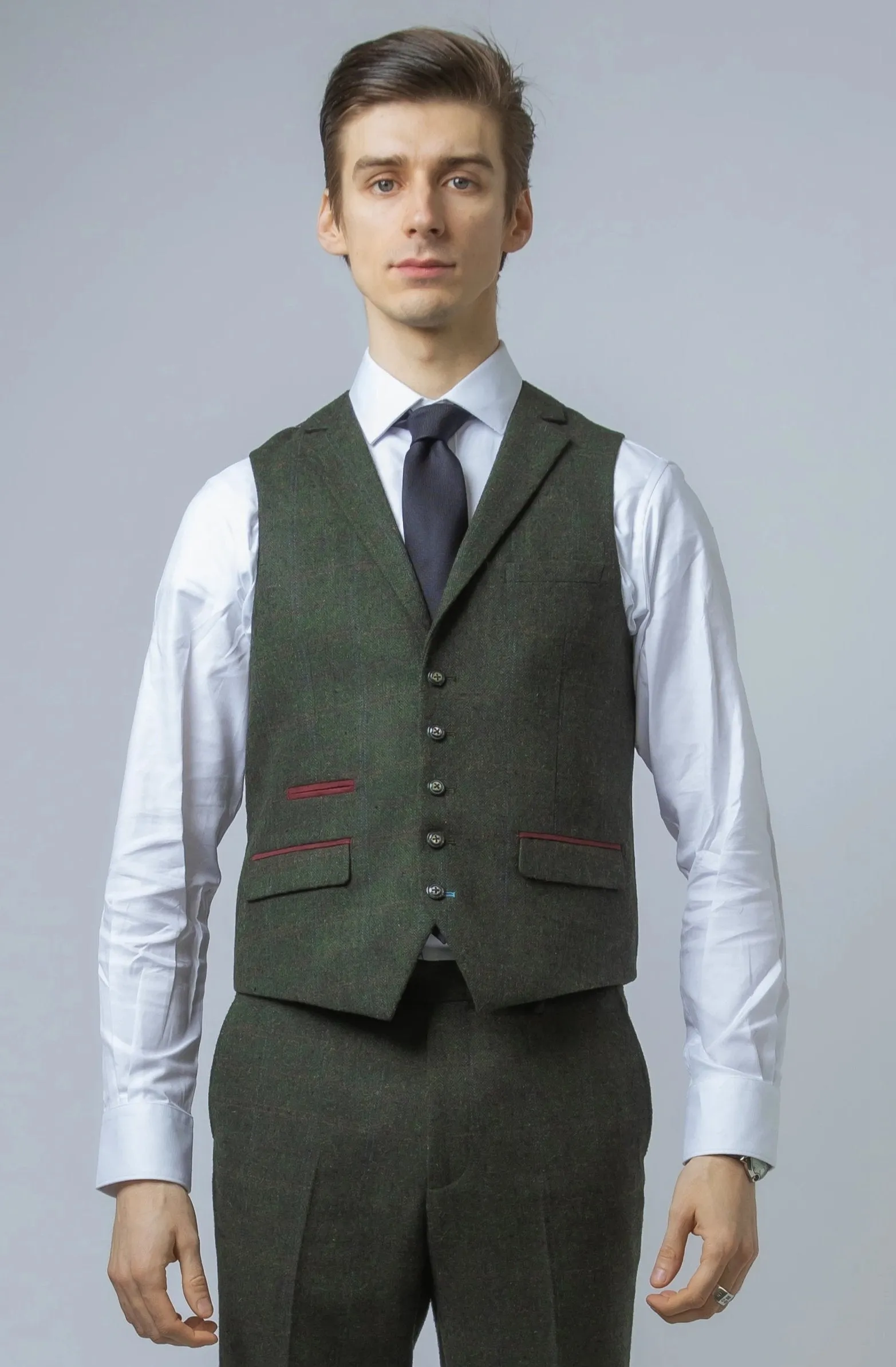 Joshua Green Tweed Check 3 Piece Suit | Check Suit | Office Wear