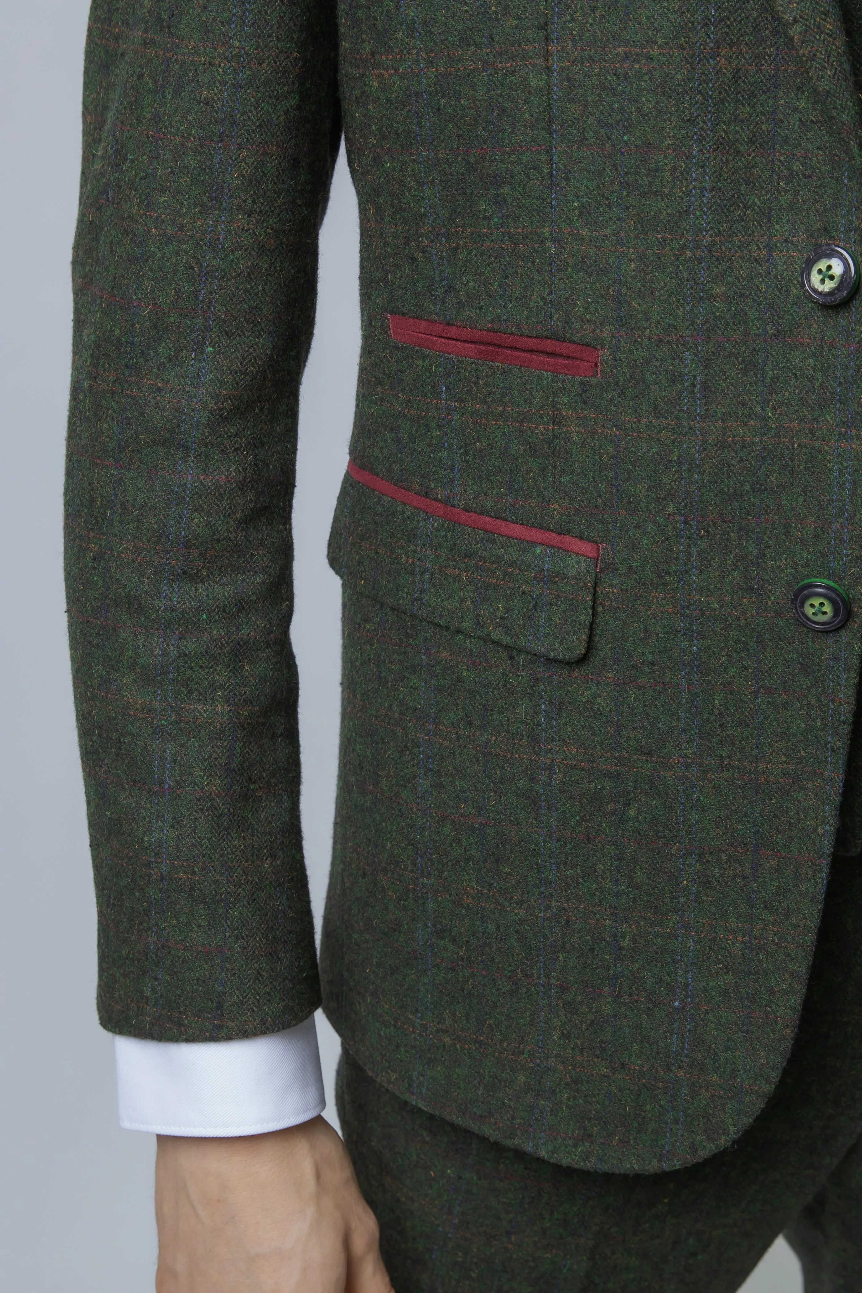 Joshua Green Tweed Check 3 Piece Suit | Check Suit | Office Wear