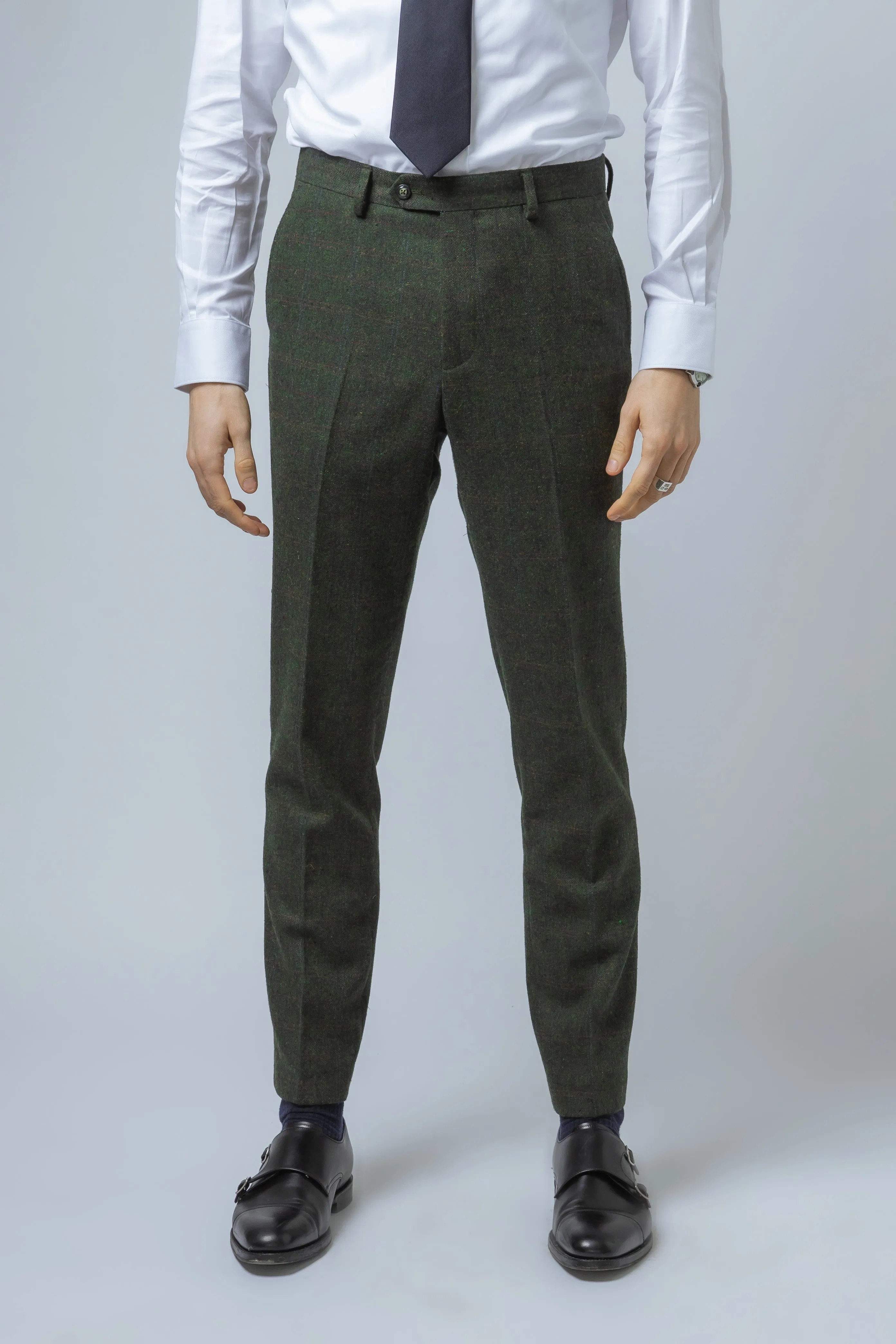 Joshua Green Tweed Check 3 Piece Suit | Check Suit | Office Wear
