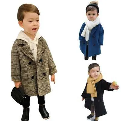 Kids' Woolen Coats Boys'-معاطف صوفية للأطفال،