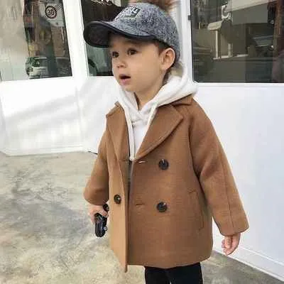 Kids' Woolen Coats Boys'-معاطف صوفية للأطفال،