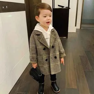 Kids' Woolen Coats Boys'-معاطف صوفية للأطفال،