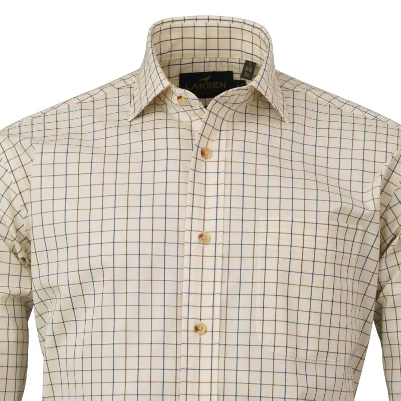 Laksen Nick Mens Shooting Shirt - Brownie/Cornflower