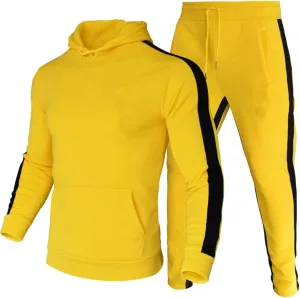 Men's Sweatsuit Pullover Hoodie Tops and Pants Set Casual Sports Tracksuit