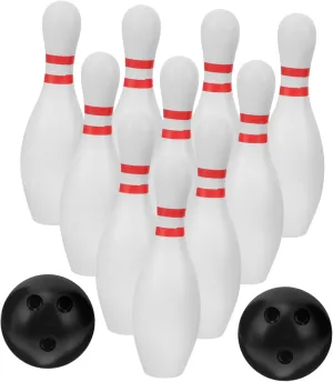 Milisten 1Set Bowling Plastic Bowling Pins Balls for Indoor Outdoor Fun Interactive Play for Boys for Parties and Pins Balls Included