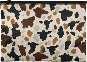 NDISTIN Cow Print Dupont Paper Bag Travel Small Handbag Zipper Pocket Large Capacity Toiletry Pouch Storage, Size S