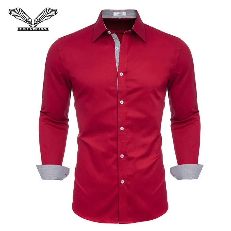 New 100% Cotton Long Sleeve   Slim Formal Casual Shirt