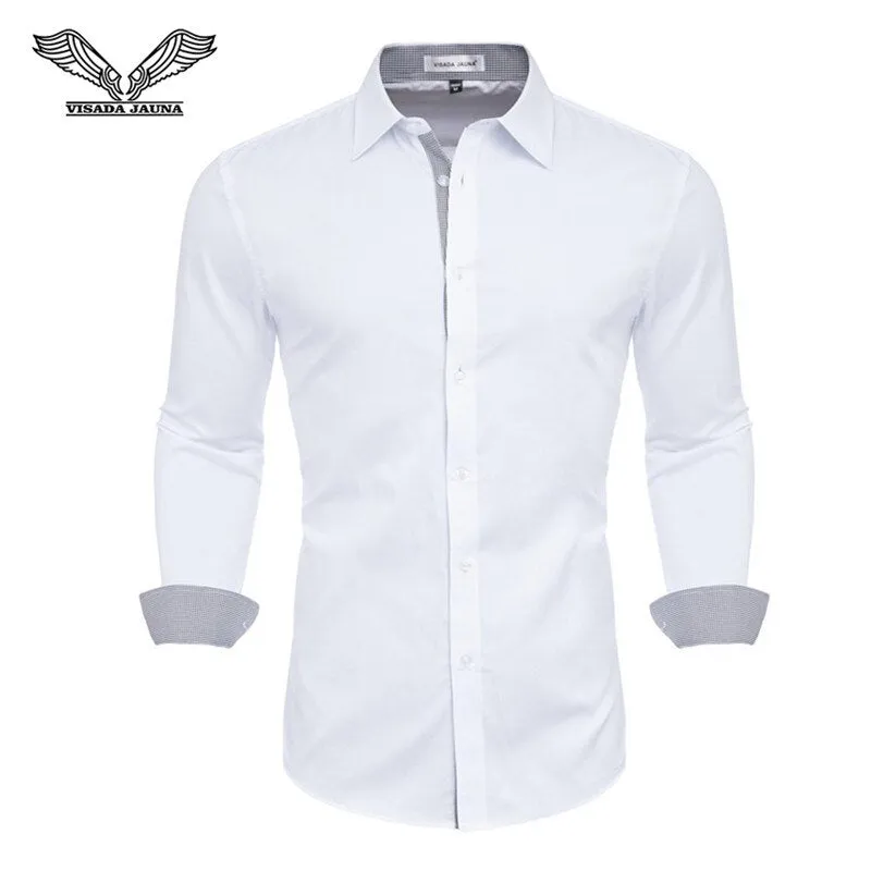 New 100% Cotton Long Sleeve   Slim Formal Casual Shirt