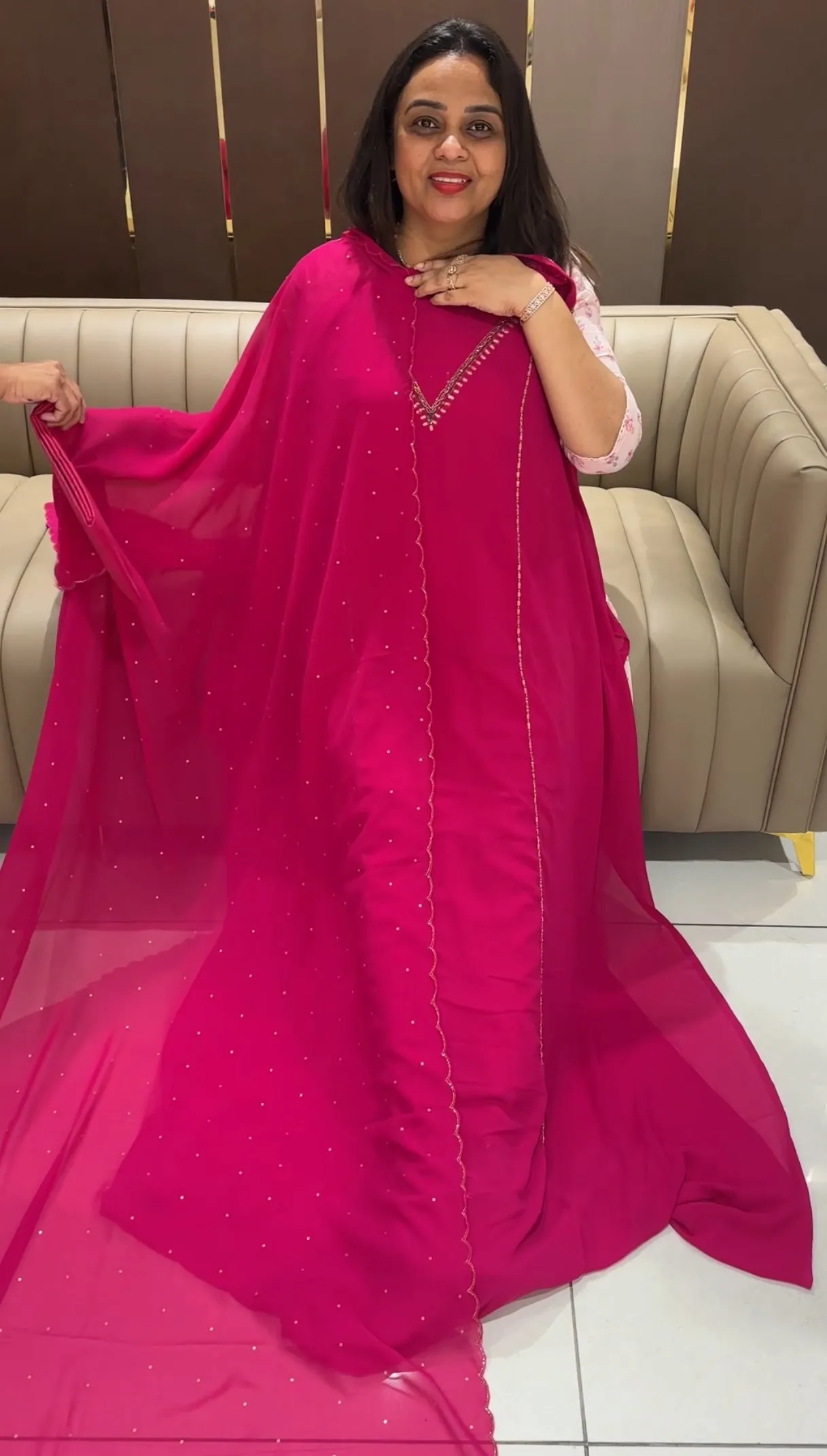 PARTY WEAR UNSTITCHED SALWAR SUITS - IHA 20983