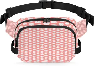 Pig Kawaii Pink Fanny Pack Crossbody Bags for Women Men Waist Packs Hip Bum Bag Cross Body Fanny Pack with Adjustable Strap for Running Hiking Travel