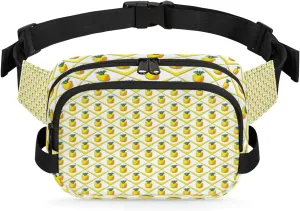 Pineapple Yellow Geometric Fanny Packs for Women Men Fashion Waist Packs Belt Bag Water-resistant Crossbody Bag Waist Pouch Waist Pack Hip Bum Bag for Hiking Casual Travel Cycling