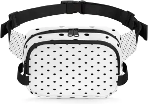 Polka Dot Classic Fanny Packs for Women Men Fashion Waist Packs Belt Bag Water-resistant Crossbody Bag Cute Waist Pouch Waist Pack Hip Bum Bag for Hiking Casual Travel Cycling
