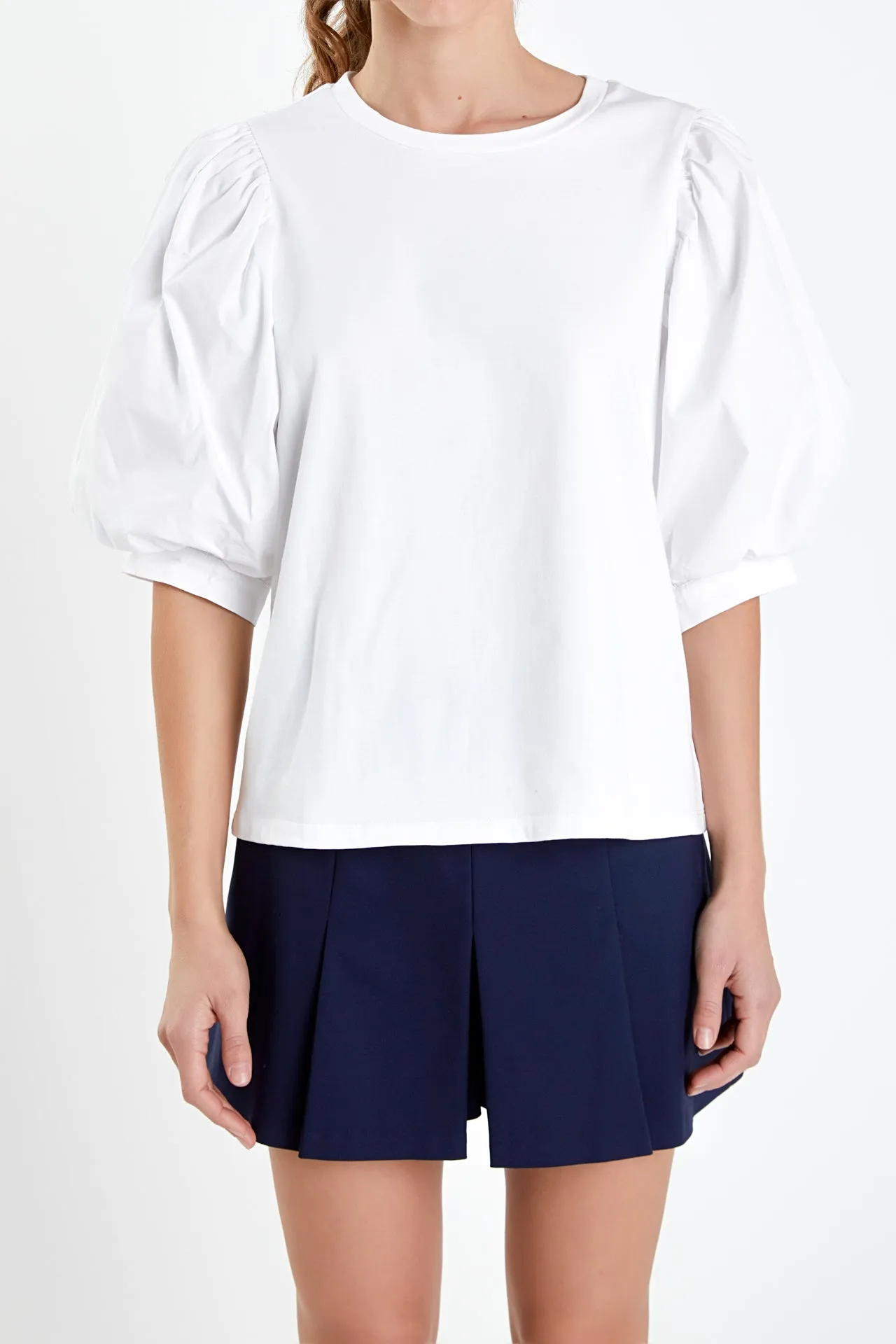 Poplin Sleeve Combo T-shirts
