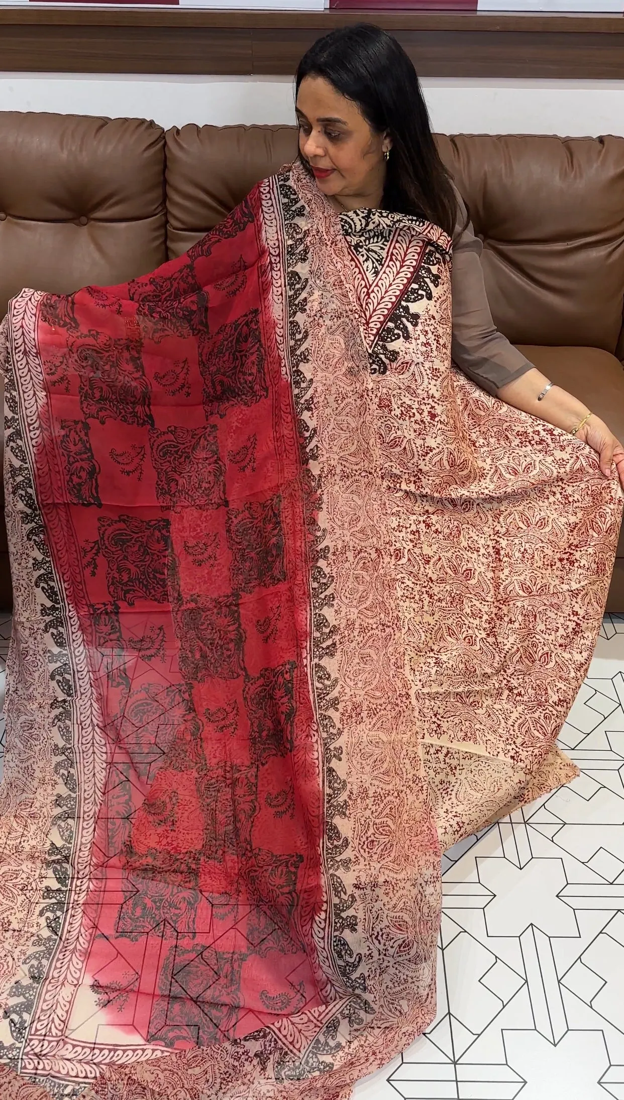 PRINTED MODAL UNSTITCHED SALWAR SUITS - IHA 20370