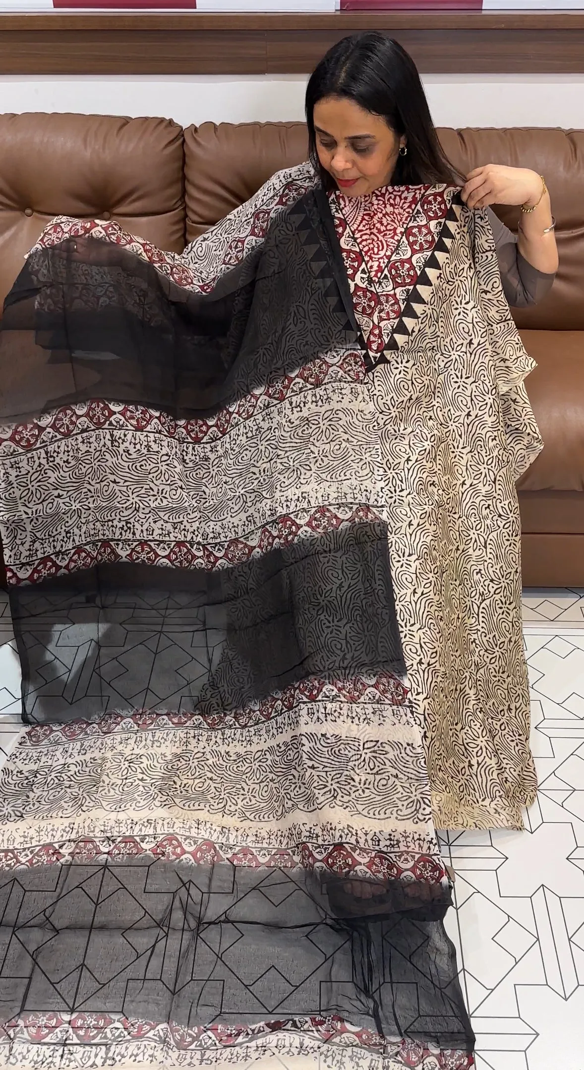 PRINTED MODAL UNSTITCHED SALWAR SUITS - IHA 20370
