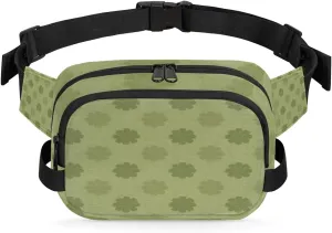 Sage Green Abstract Fanny Pack Crossbody Bags for Women Men Belt Bag Waist Pack Bag Fanny Packs Cross Body Bag Phone Holder for Outdoors Sports Hiking Travel