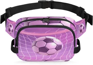 Soccer Fanny Pack Crossbody Bags for Women Men Waist Packs Hip Bum Bag Cross Body Fanny Pack with Adjustable Strap for Running Hiking Travel