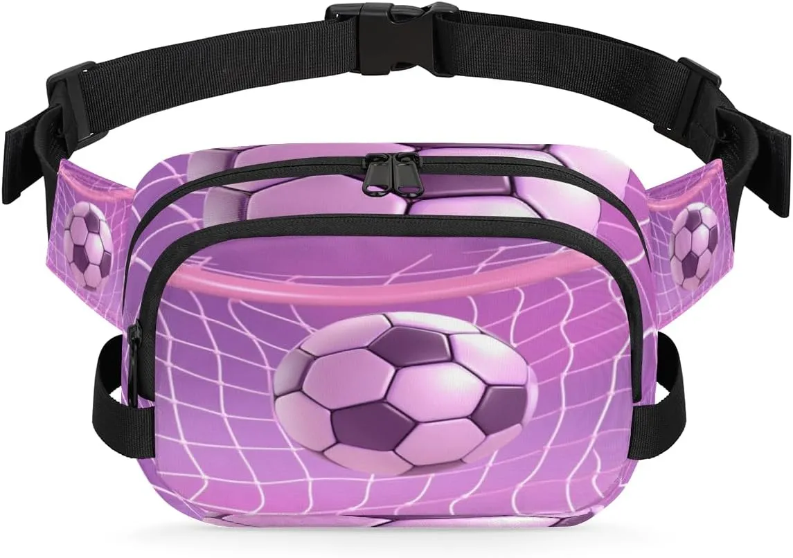 Soccer Fanny Pack Crossbody Bags for Women Men Waist Packs Hip Bum Bag Cross Body Fanny Pack with Adjustable Strap for Running Hiking Travel