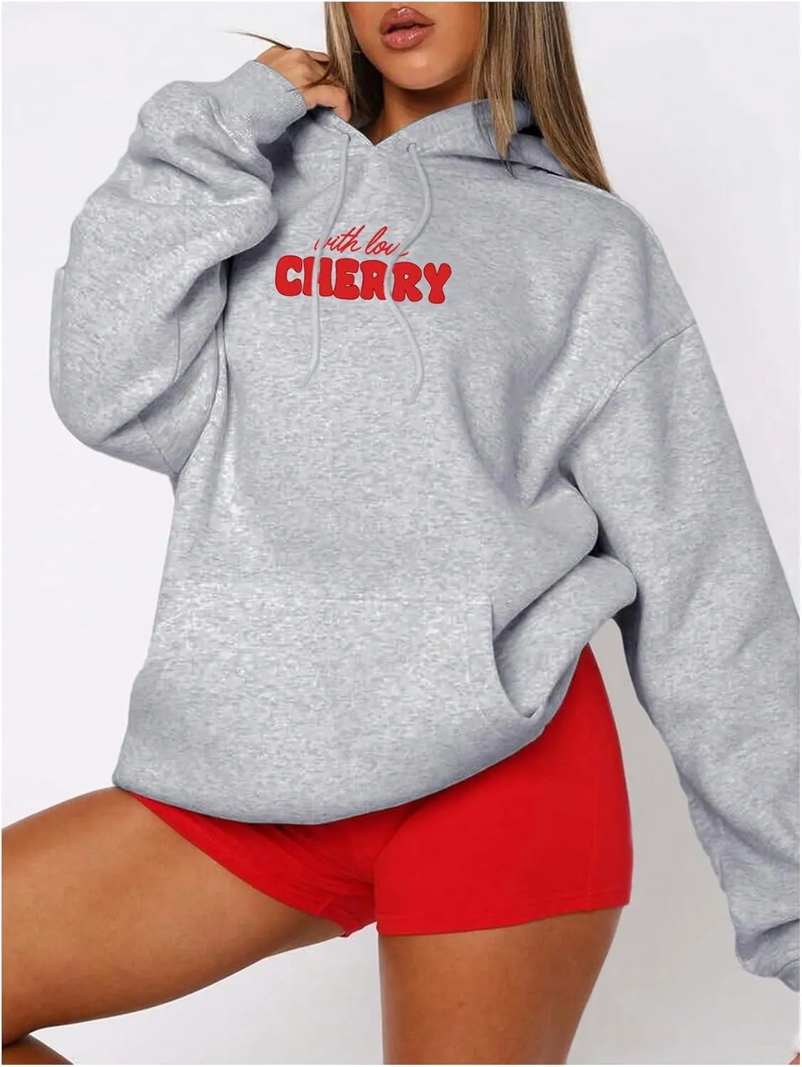 SOLY HUX Women's Casual Fall Hoodie Sweatshirts Long Sleeve Hooded Pullover Graphic Drawstring Hoodies