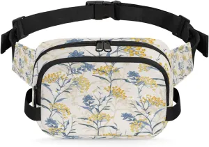 Spring Garden Flower Waist Pack Bag Fanny Pack for Women Men Hip Bum Bag Waist Packs with Adjustable Strap for Outdoors Workout Traveling Casual Hiking Cycling Running