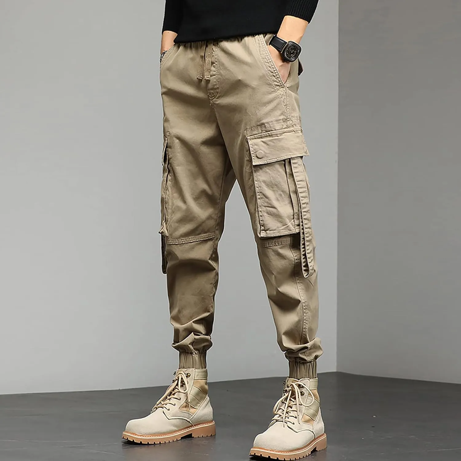 Sweatpant for Men with Pockets Waist Trousers Streetwear Work Pant Athletic Sweatpants with Pockets Men Joggers Pants