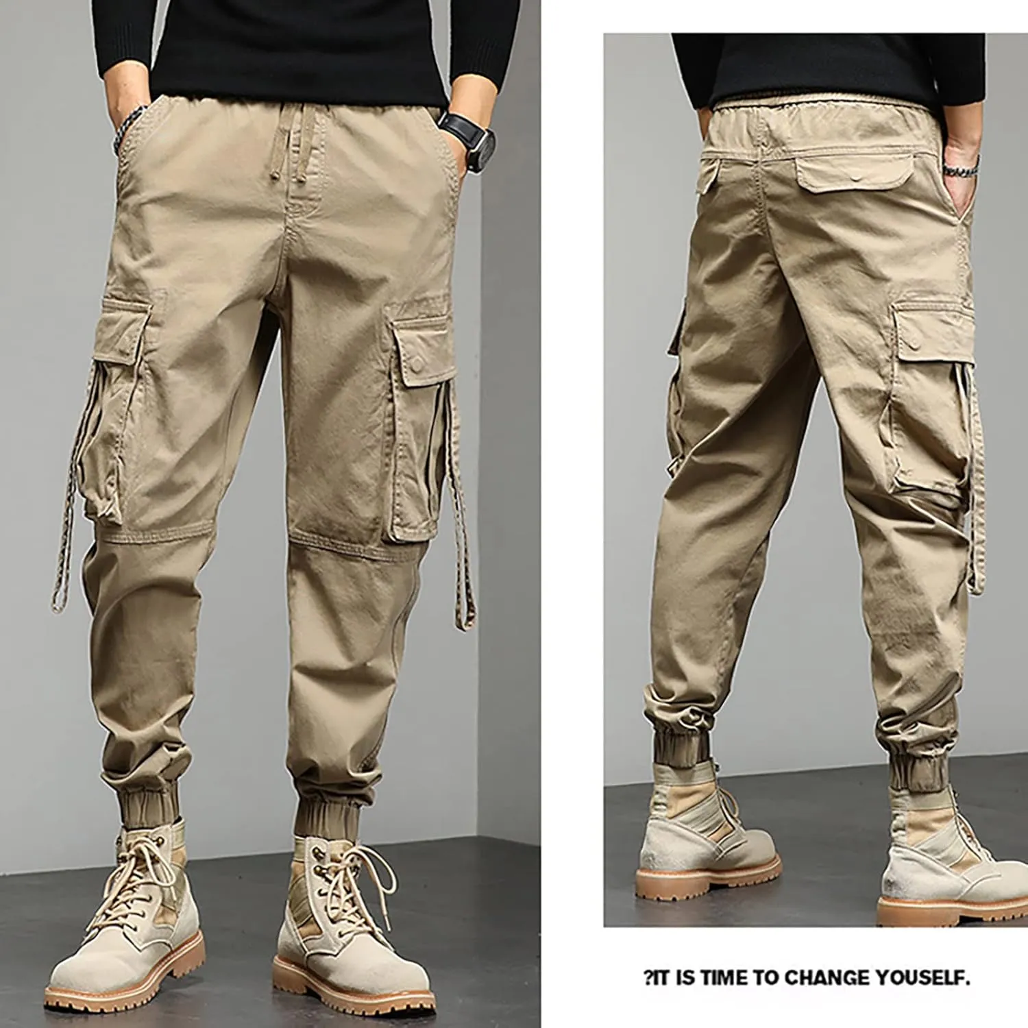Sweatpant for Men with Pockets Waist Trousers Streetwear Work Pant Athletic Sweatpants with Pockets Men Joggers Pants