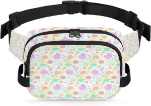 Sweets Festive Dots Fanny Pack Crossbody Bags for Women Men Waist Packs Cute Hip Bum Bag Cross Body Fanny Pack with Adjustable Strap for Running Hiking Travel