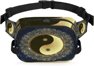 Tai Chi Mandala Fanny Pack Crossbody Bags for Women Men Waist Packs Hip Bum Bag Cross Body Fanny Pack with Adjustable Strap for Running Hiking Travel