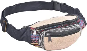 The Collection Royal Handmade Festival Cotton Polyester Waistpack Boho Hippie Waist Bag Hip Bum Running Belt Fanny Pack Travel Utility Belt (Multicolored-C)