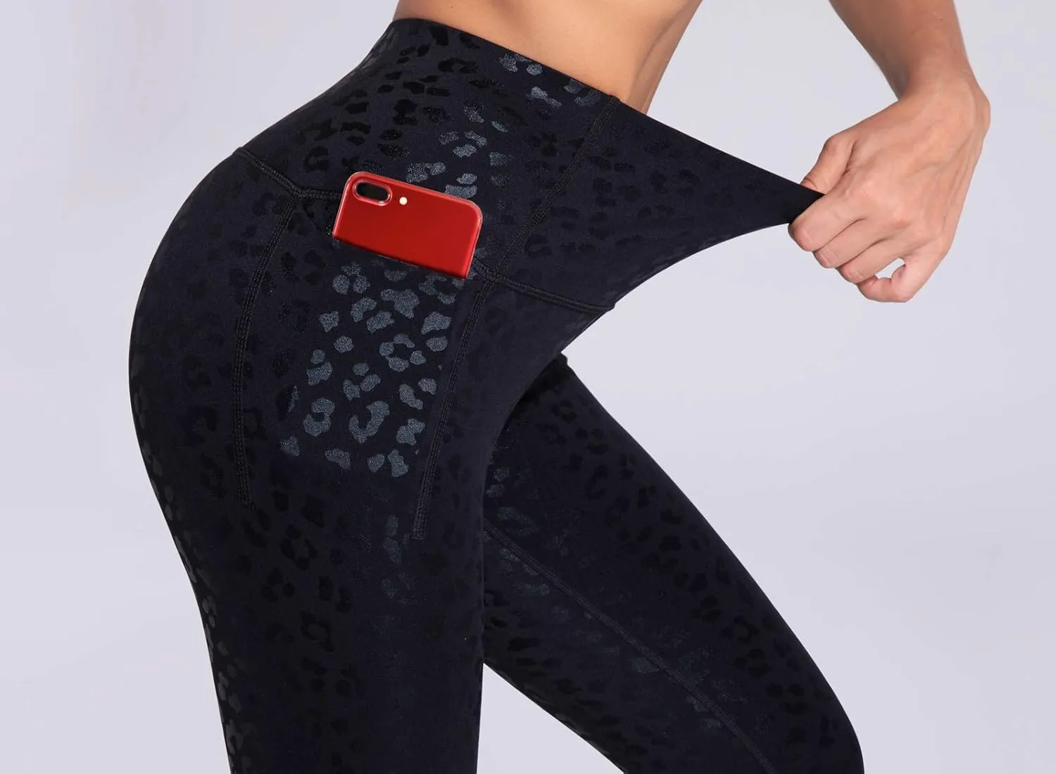 THE GYM PEOPLE Tummy Control Workout Leggings with Pockets High Waist Athletic Yoga Pants for Women Running, Fitness
