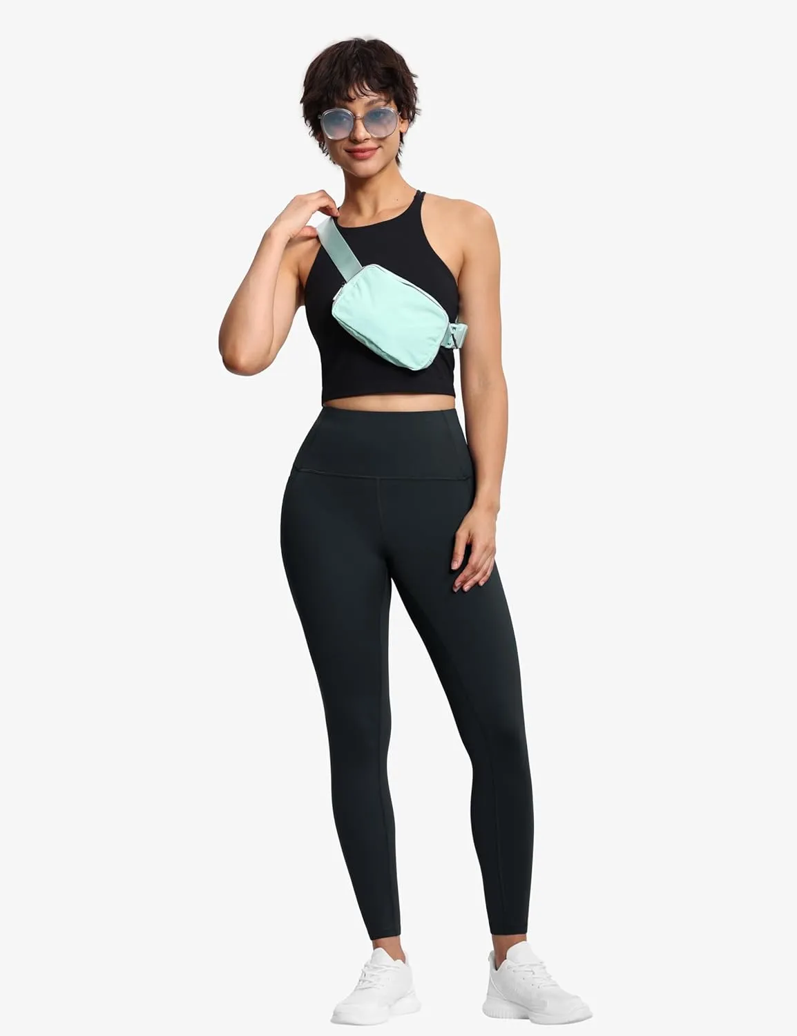 THE GYM PEOPLE Tummy Control Workout Leggings with Pockets High Waist Athletic Yoga Pants for Women Running, Fitness