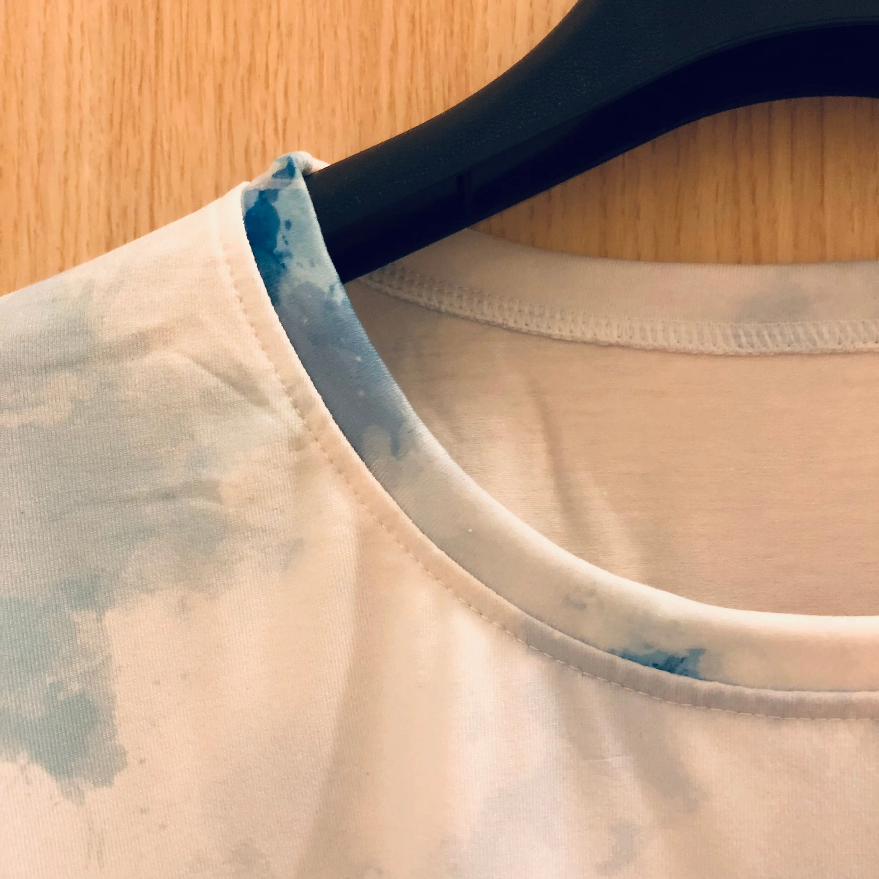 Tie Dye Blue Men's T-shirt, Abstract Sky Blue Luxury Tee For Me-Made in USA/EU/MX (US Size: XS-2XL)