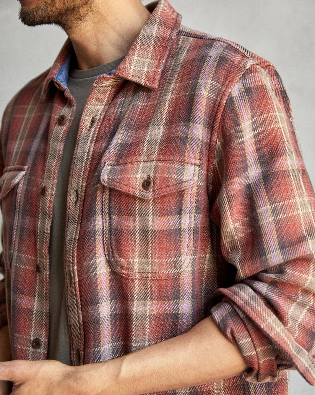 Unisex Blanket Shirt in Copper Spotlight Plaid | Outerknown