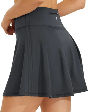 Willit Women's Tennis Skirts High Waisted Athletic Running Skorts Skirts with Shorts Pockets