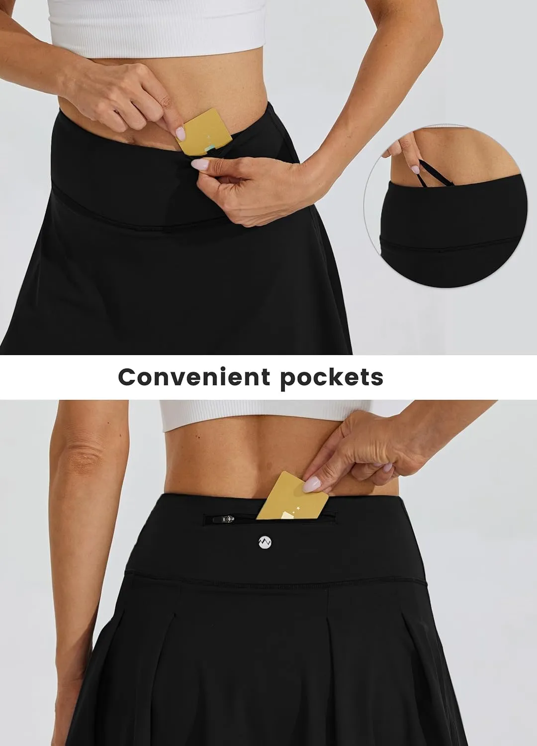 Willit Women's Tennis Skirts High Waisted Athletic Running Skorts Skirts with Shorts Pockets