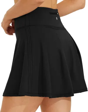 Willit Women's Tennis Skirts High Waisted Athletic Running Skorts Skirts with Shorts Pockets