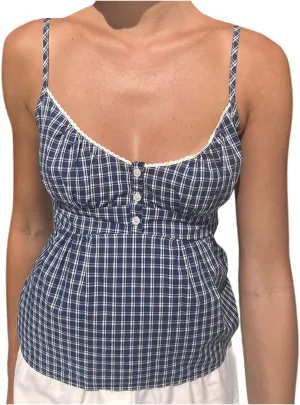 Women Cute Lace Trim Peplum Camisole Y2k Fairycore Spaghetti Strap Low Cut Vneck Babydoll Tank Coquette Going Out Top