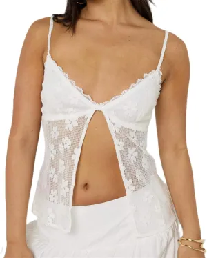 Women Sexy Low Cut Lace Camisole Fairycore Spaghetti Strap Backless Tie Front Flowy Peplum Crop Top Y2k Going Out Tank