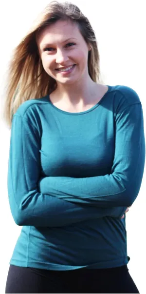 Women's 100% Merino Wool Long Sleeve Shirt - Moisture Wicking - Ultralight and Soft - Odor Base Layer