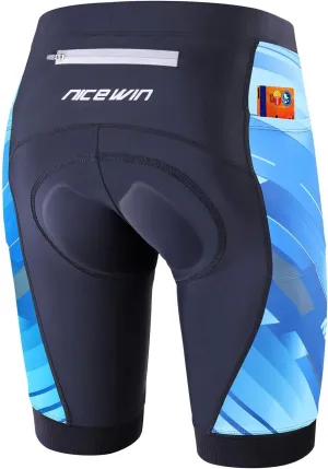 Womens Bike Shorts 4D Gel Pading Cycling Spinning Biker Bicycle Short with Pockets Wide Waistband