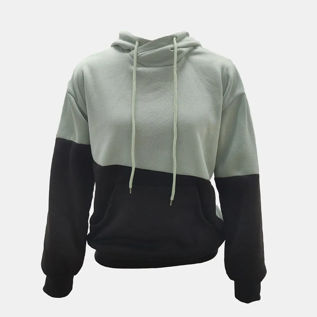 Womens Hoodies Long Sleeve Oversized Sweatshirt with Drawstring Fall Winter Color Block Pullover for Women