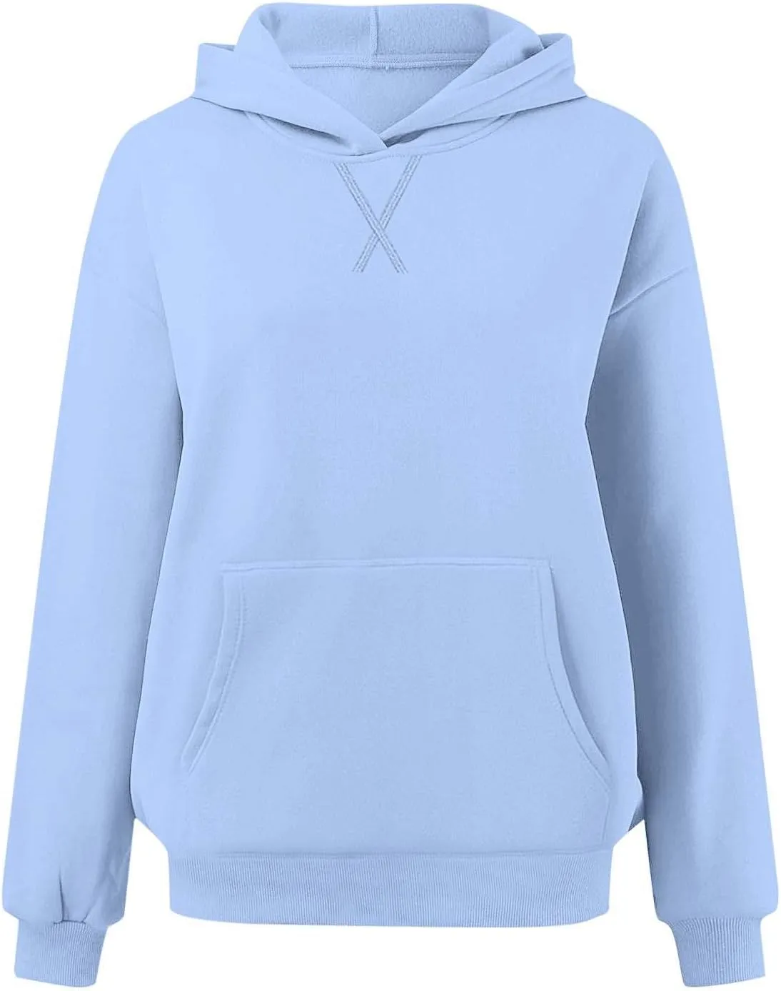 Womens Oversized Hoodies Trendy Preppy Sweatshirts Casual Pocket Drop Shoulder Pullover Sweater Fall Outfits