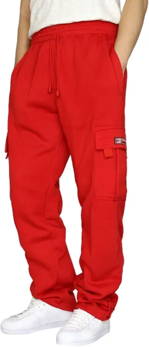 Ymosrh Jogger Pants for Men Men's Rope Loosening Waist Solid Color Pocket Trousers Loose Sports Chino Pants