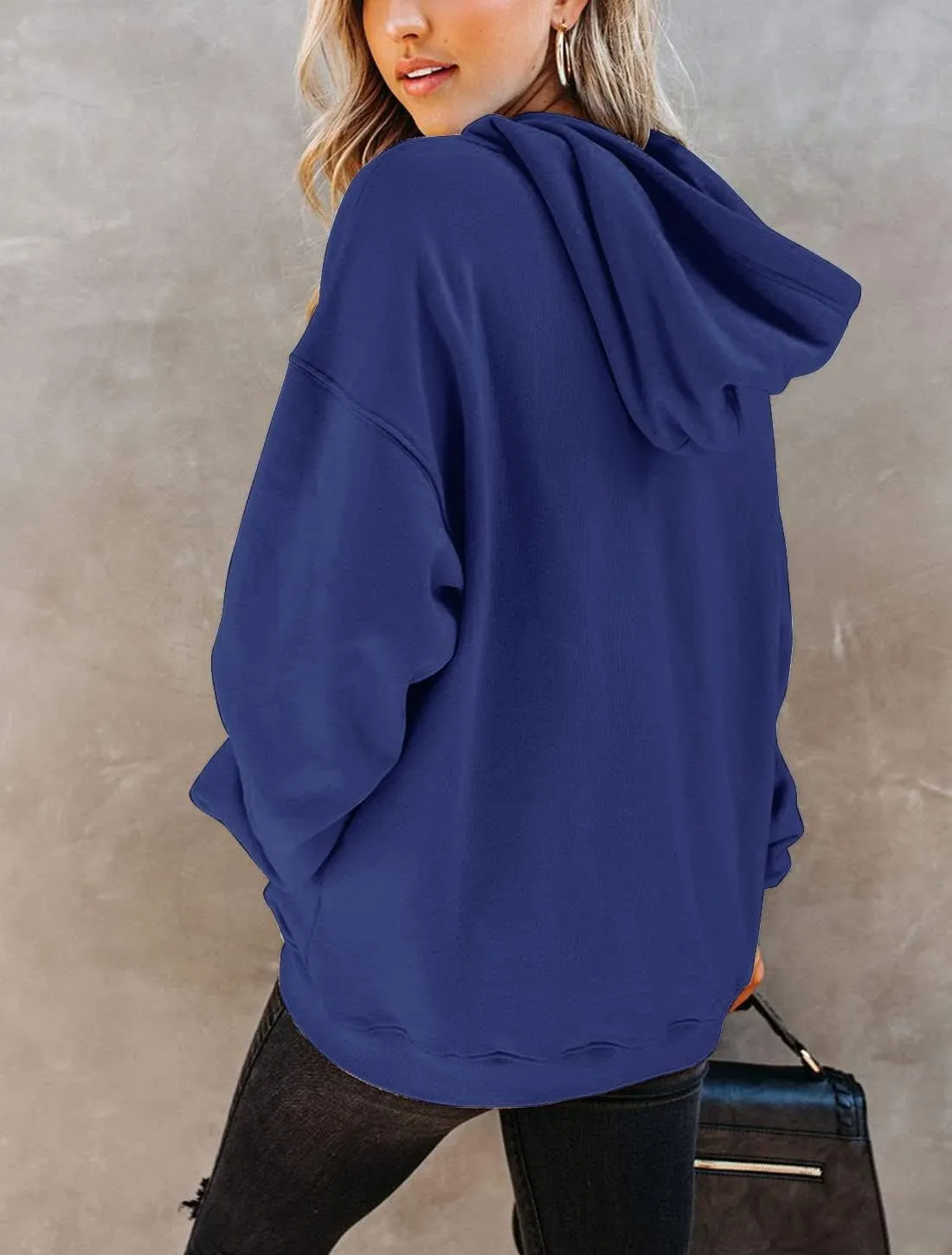 Yuccalley Women's Long Sleeve Fashion Pocket Hoodies Casual Pullover Tops