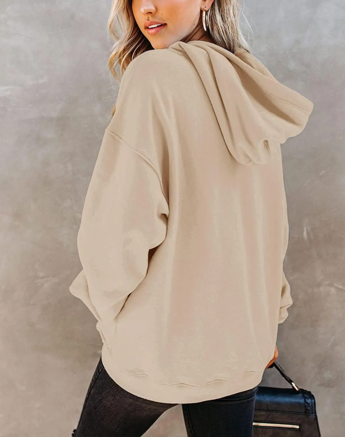 Yuccalley Women's Long Sleeve Fashion Pocket Hoodies Casual Pullover Tops