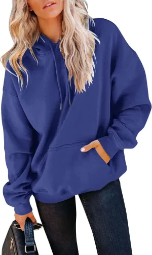 Yuccalley Women's Long Sleeve Fashion Pocket Hoodies Casual Pullover Tops